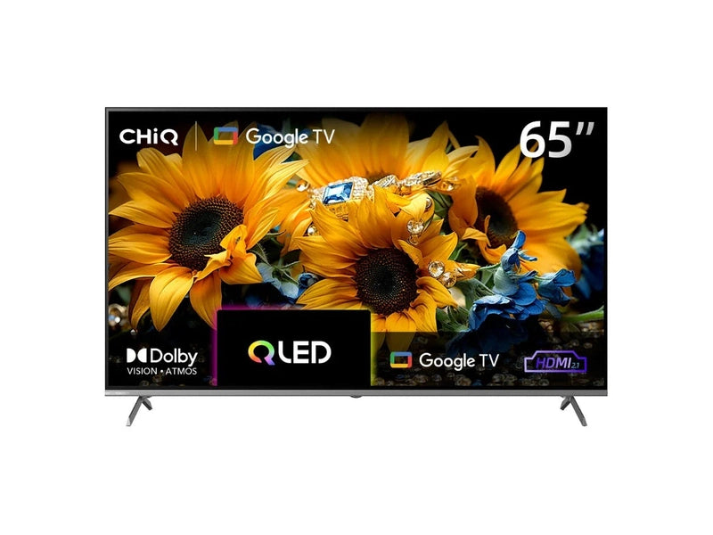 CHiQ U65QM10 65" QM10 4K UHD 330nit QLED mart Google TV, HDR10/HLG, Dolby Vision/Atmos/DAP/DBX, 600x300 VESA 3 Year Warranty