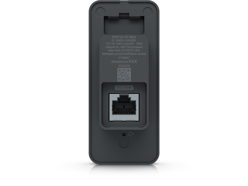 Ubiquiti UniFi Access Reader G2, NHU-UA-G2-BLACK Entry/Exit Messages, IP55 Weather Resistance, Additional Handwave Unlock Function