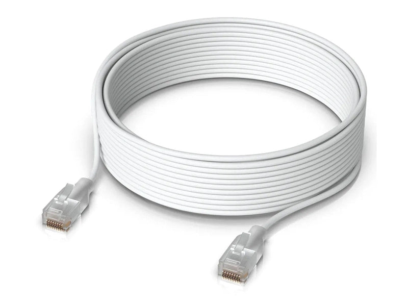 Ubiquiti UniFi Etherlighting Patch Cable, Length 12m, White, Nano-Thin Patch Cable With 10 GbE Support, Designed To Showcase EtherlightingEffects.