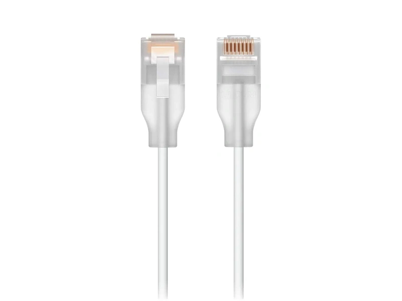 Ubiquiti UniFi Etherlighting Patch Cable Length 1M Nano-thin Patch Cable 2.5GbE Support UACC-CABLE-PATCH-EL-1M-W