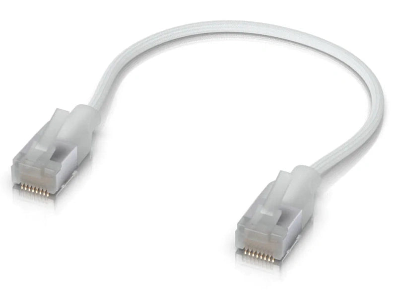 Ubiquiti UniFi Premium Patch Cable 0.15M, Single-Pack, White, Ultra-Thin Braided Patch Cable