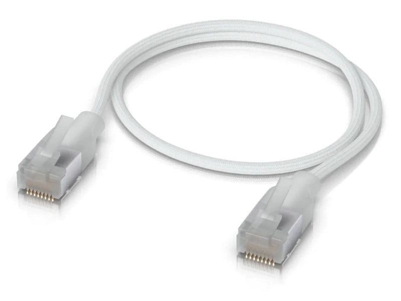 Ubiquiti UniFi Premium Patch Cable,0.3M, White, Ultra-Thin Braided Patch Cable, Designed Optimized 10GbE Networking