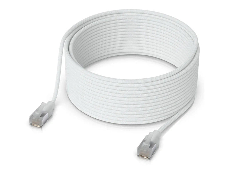 Ubiquiti UniFi Premium Patch Cable 12M, White Ultra-thin Braided Patch Cable