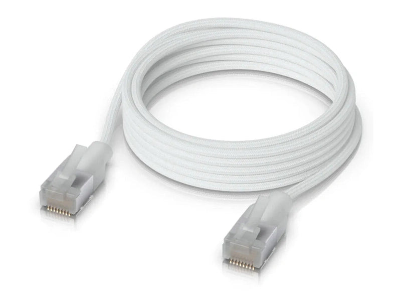 Ubiquiti UniFi Premium Patch Cable,2M, White, Ultra-Thin Braided Patch Cable, Designed Optimized 10 GbE Networking