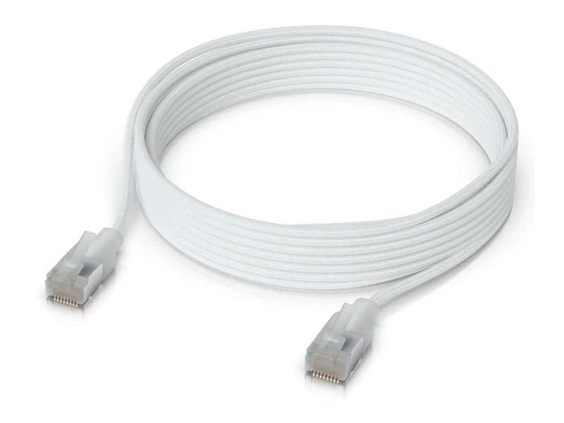 Ubiquiti UniFi Premium Patch Cable, 3M, White,Ultra-Thin Braided Patch Cable, Designed Optimized 10 GbE Networking