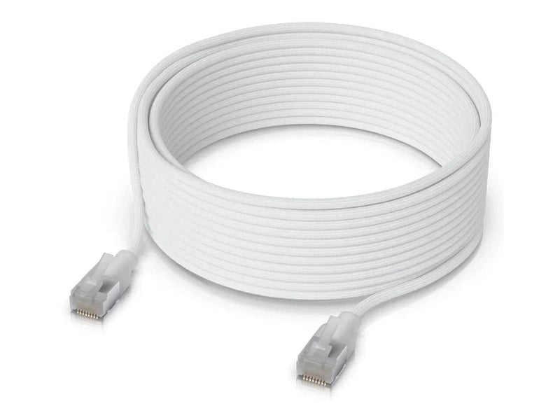 Ubiquiti UniFi Premium Patch Cable, 8M, White, Ultra-thin Braided Patch Cable, Designed And Optimized For 10 GbE Networking.