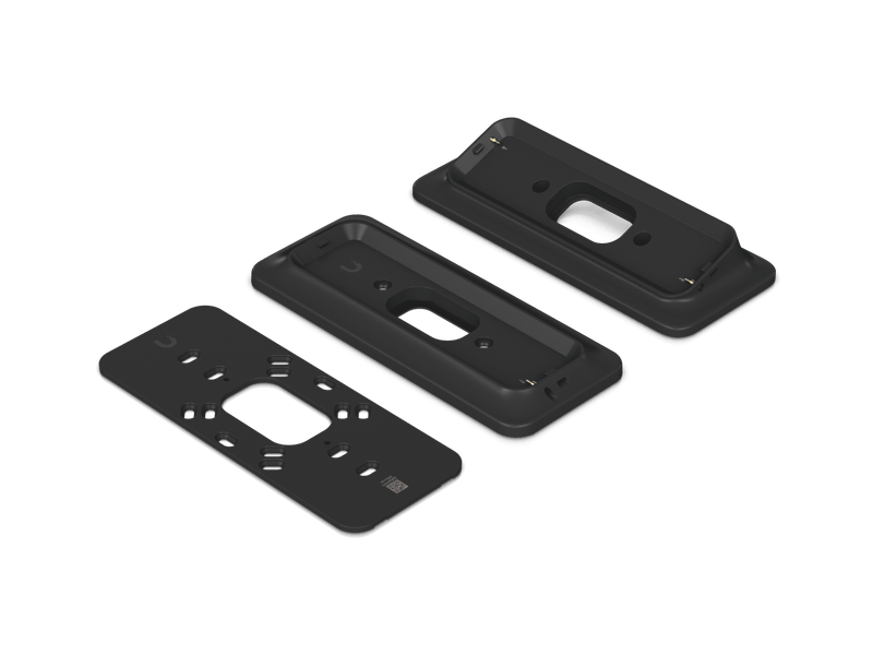 Ubiquiti G4 Doorbell Pro PoE Gang Box Mount, Black,Secure, Flat/ 25° Angled Wedge Angled Mounting Plate, Compatible NHU-UVC-G4-DBELL-POE