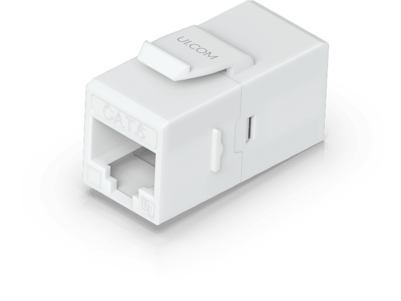 Ubiquiti Cat6 Keystone Coupler, 12-Pack, White, Pass-Through Cat6 Keystone Coupler For Connecting Pre-Terminated Ethernet Cables Seamlessly.
