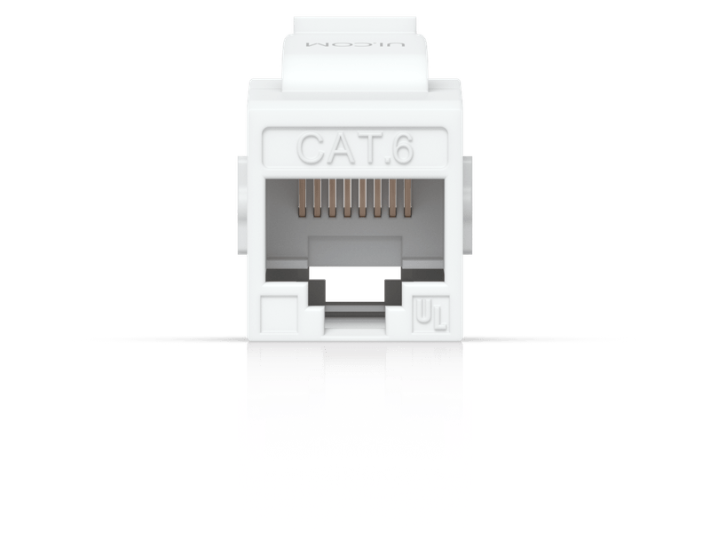 Ubiquiti Cat6 Keystone Coupler, 12-Pack, White, Pass-Through Cat6 Keystone Coupler For Connecting Pre-Terminated Ethernet Cables Seamlessly.