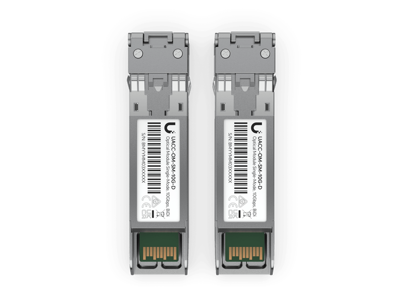 Ubiquiti UniFi 20 Pack,10 Gbps Single-Mode Optical Module, Single-mode, Duplex, Fiber Transceiver, Duplex LC Connect, Up to 10km
