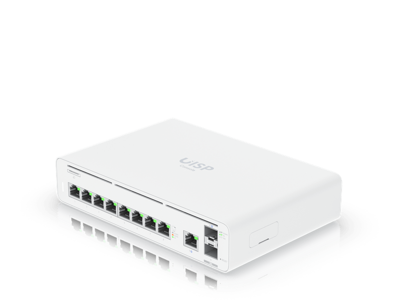 Ubiquiti UISP Host Console,Integrated Switch & Multi-gigabit Ethernet Gateway, 9 GbE RJ45 ports, 2 10G SFP+ ports, Up 8,500 Mbps,