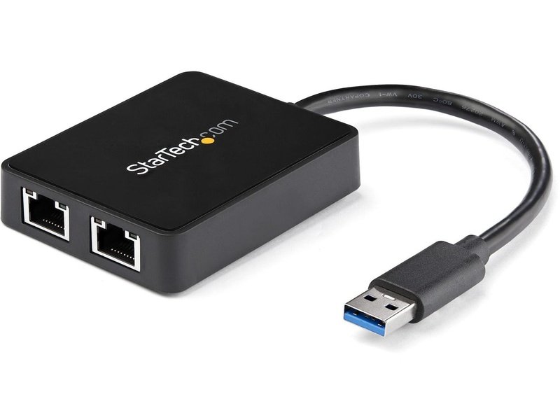 StarTech USB 3.0 To Dual Port Gigabit Ethernet Adapter w/ USB Port