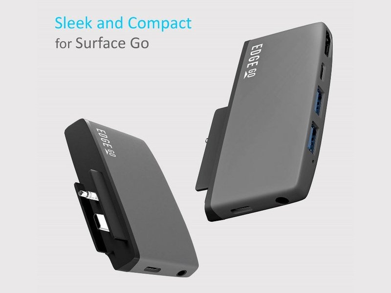 mbeat® Edge Go Multifunction USB- C Hub for Microsoft Surface Go (USB 3.0 Data x 2, USB-C Data x 1, HDMI, 3.5mm Audio, USB-C PD pass through charge
