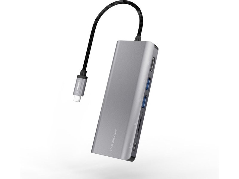 mbeat® "Elite" USB Type-C Multifunction Dock - USB-C/4k HDMI/LAN/Card Reader/Aluminum Casing/Compatible with MAC/Desktop PC Notebook Laptop Devices
