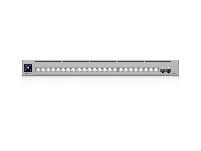 Ubiquiti Pro XG 24 Professional-grade, 24-port Layer 3, Etherlighting Switch, 16x10GbE, 8x2.5GbE, 2x25G SFP28 ports, DC Power Backup Ready