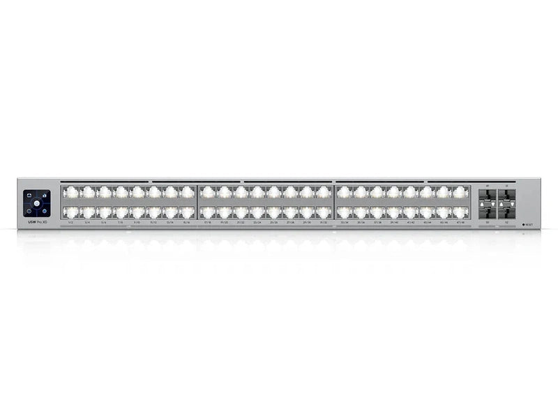 Ubiquiti Pro XG 48, Professional-grade, 48-port Layer 3 Etherlighting Switch, 32 10 GbE, 16 2.5 GbE, 4 25G SFP28 Ports, DC Power Backup Ready