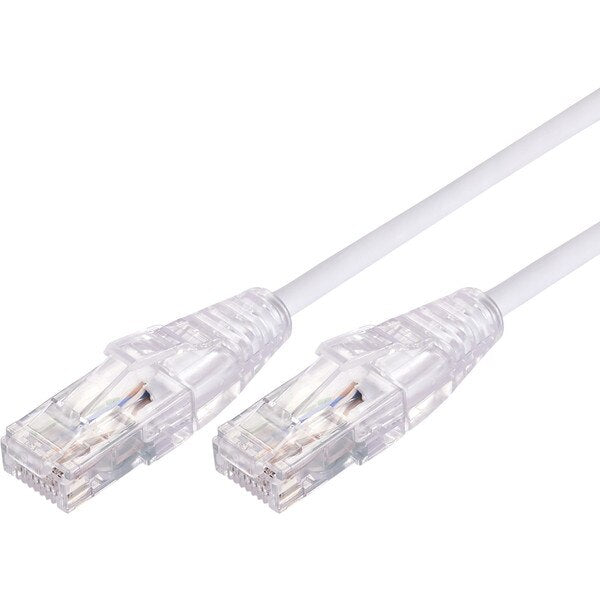 30cm Ultra Thin Cat 6A UTP Snagless Patch Cable LSZH - White