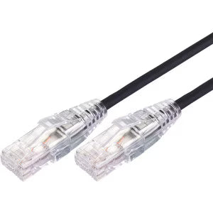 1.5m Ultra Thin Cat 6A UTP Snagless Patch Cable LSZH - Black