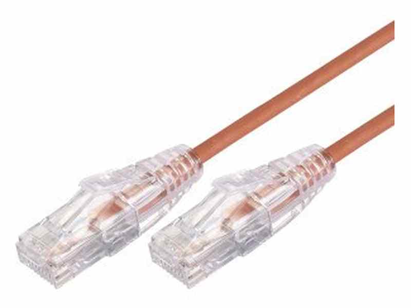 1.5m Ultra Thin Cat 6A UTP Snagless Patch Cable LSZH - Orange