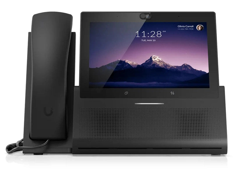 Ubiquiti UniFi Talk Phone Touch Max,Premium Desktop Smartphone,Ultimate User Exper,7 Touch Display,PoE+ In,Bluetooth,5V, 3A USB type C, Black