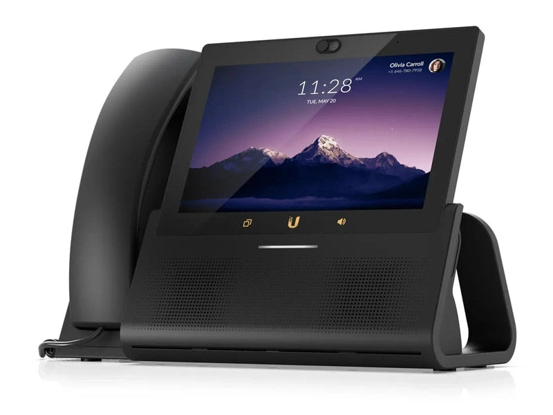 Ubiquiti UniFi Talk Phone Touch Max,Premium Desktop Smartphone,Ultimate User Exper,7 Touch Display,PoE+ In,Bluetooth,5V, 3A USB type C, Black