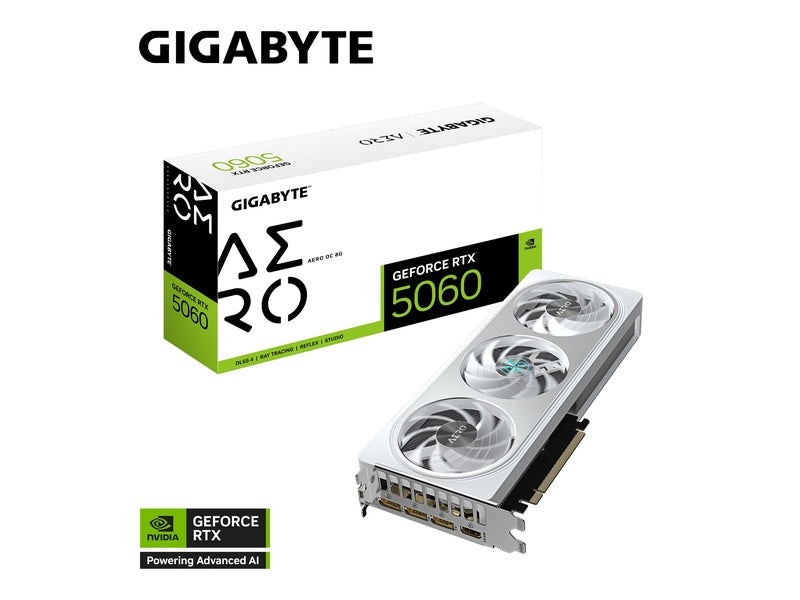 Gigabyte GeForce RTX™ 5060 AERO OC 8G GDDR7 Graphic Card
