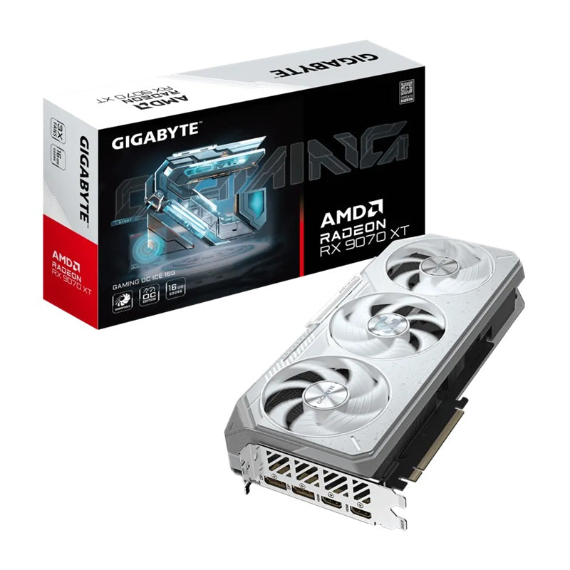 Gigabyte Radeon RX 9070 XT GAMING OC ICE 16G GDDR6 Graphic Card