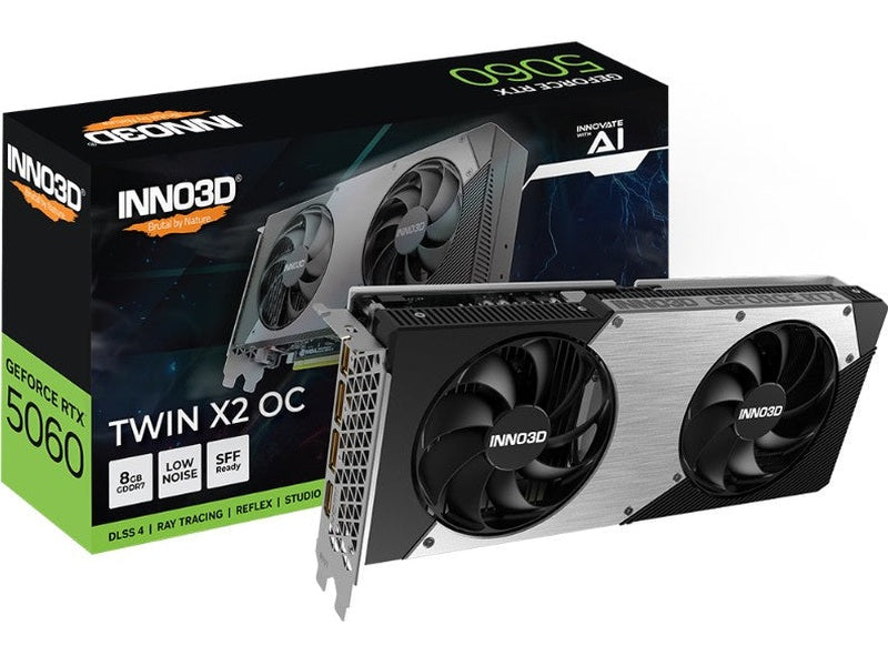 INNO3D GeForce RTX 5060 Twin X2 OC 8GB GDDR7 Graphics Card