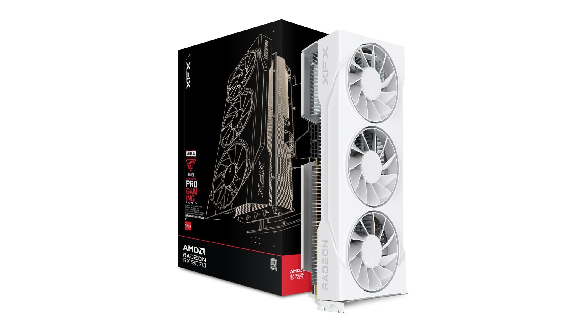 XFX Swift AMD Radeon RX 9070XT Triple Fan Gaming Edition 16GB GDDR6 Video Card