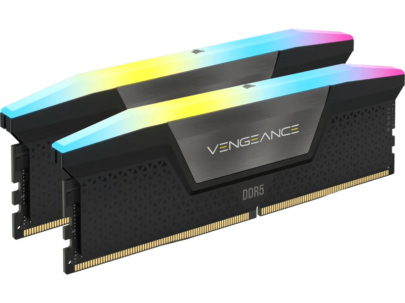 Corsair VENGEANCE® RGB 32GB 2x16GB DDR5 DRAM 6000MT/s CL38 Memory Kit — Black