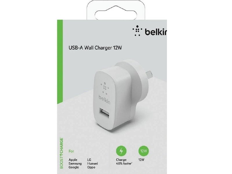 Belkin 1 Port Wall Charger 12W USB-A 1 BoostCharge White