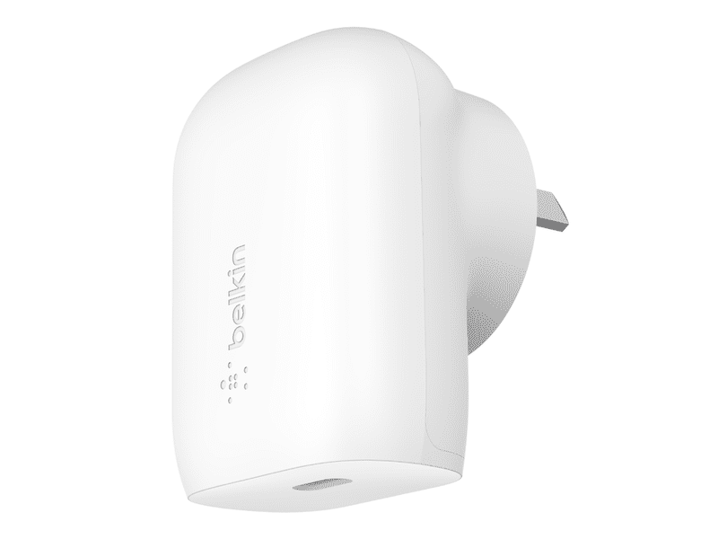 Belkin 1 Port Wall Charger W/ PPS 30W USB-C PD White