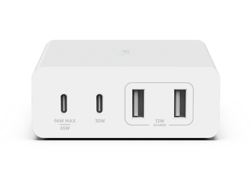 Belkin 4 Port USB-C GAN Charger USB-C 2 USB-A 2 108W 2M Cord White