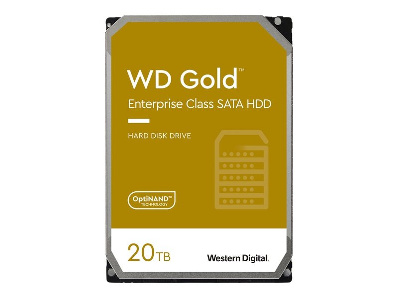 WD Gold 20TB 3.5" SATA 6Gb/s 512e 7200RPM Enterprise Hard Drive