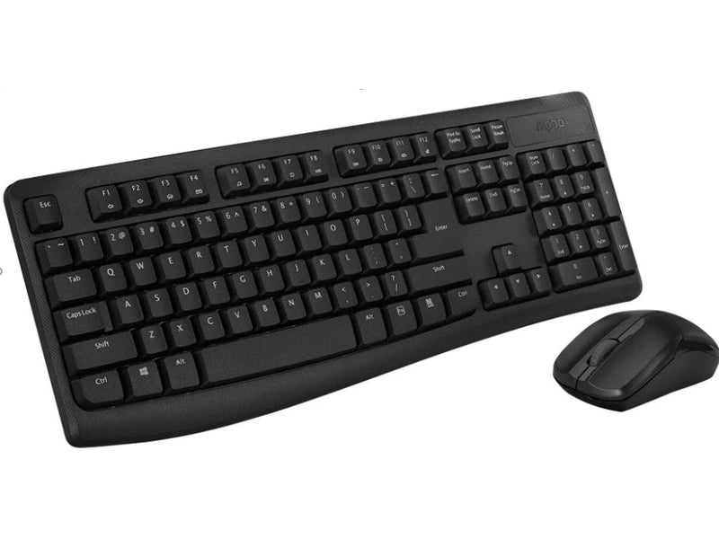 RAPOO X1800Pro Wireless Mouse & Keyboard Combo - 2.4G, 10M Range, Optical, Long Battery, Spill-Resistant Design,1000 DPI, Nano Receiver, Office Choice