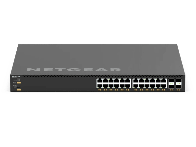 Netgear M4350-24X4V 28-port Stackable Layer 3 Fully Managed Switch with 24 x 10G/Multi-gig & 4 x 25GBASE-X SFP28