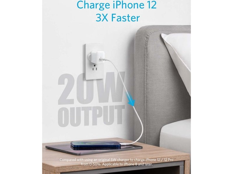 ANKER PowerPort III 20W PD USB-C Charger - White