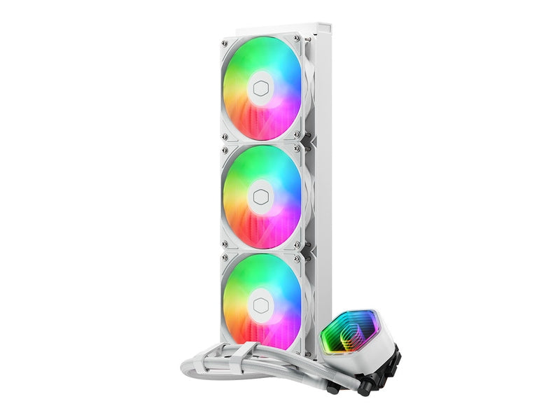 Cooler Master MasterLiquid ML360L ARGB White, Triple 120mm ARGB Fans, Dual Chamber Pump, 5-Year Warranty