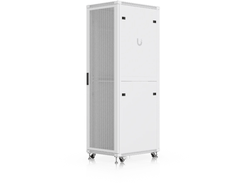 Ubiquiti 42U 600x800mm Fully Assembled Perforated Floor Rack Cabinet, Built-In Fans,Removable Panels,Lockable Casters,Optimal Airflow,Heavy-Duty,Easy Equipment Access