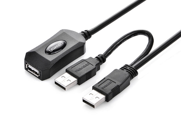 UGREEN USB 2.0 Active Extension Cable 10M with USB Power 5M 20214