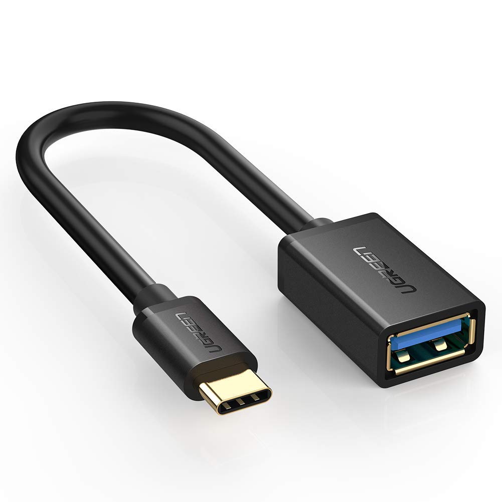 UGREEN USB Type-C Male to USB 3.0 Type A Female OTG Cable - Black 15CM 30701