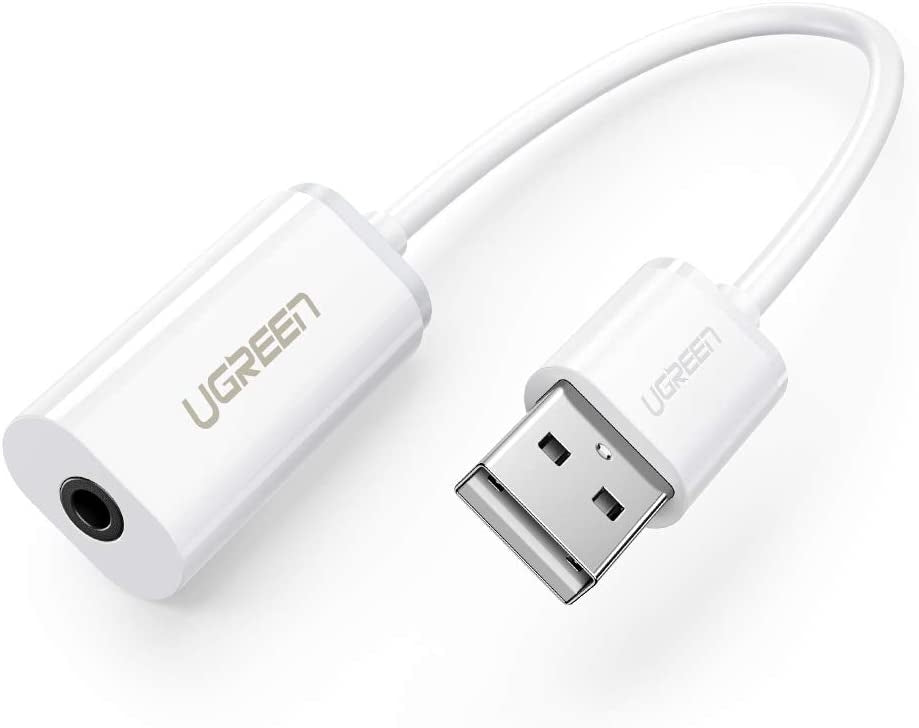 UGREEN 30712 USB A Male to 3.5 mm Aux Cable White