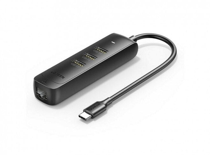 UGREEN 50627 USB-C to USB-A 3-Port Hub with RJ45 Gigabit Ethernet