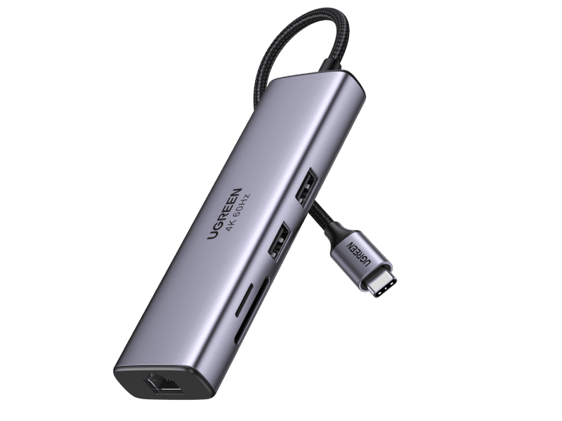 UGREEN 60515 USB-C to HDMI/Ethernet Adapter with Card Reader