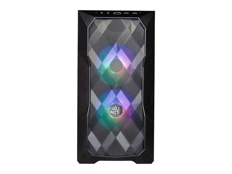 Cooler Master MasterBox TD300, Polygonal Mesh, 2x 120mm ARGB Fans, Tempered Glass Side Panel