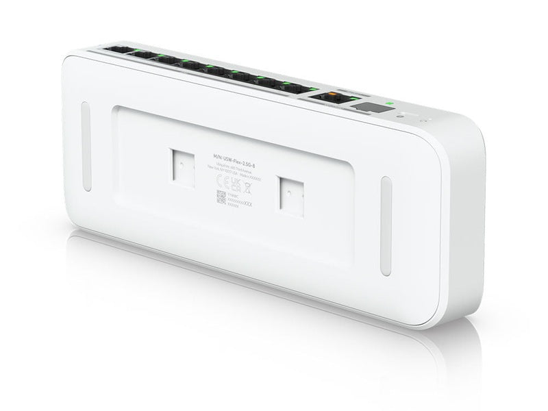 Ubiquiti Flex 2.5G, Flexible, 8-port 2.5 GbE Switch,10 GbE RJ45/SFP+ Combination Uplink Port, Powered With USB-C /PoE+ adapter, USW-FLEX-2.5G-8