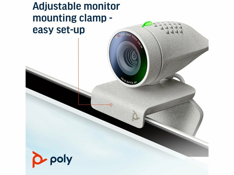 HP Poly Studio P5 FHD USB Professional Webcam with Microphone & Privacy Shutter