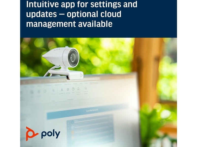 HP Poly Studio P5 FHD USB Professional Webcam with Microphone & Privacy Shutter