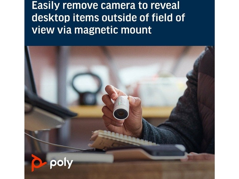 HP Poly Studio P5 FHD USB Professional Webcam with Microphone & Privacy Shutter