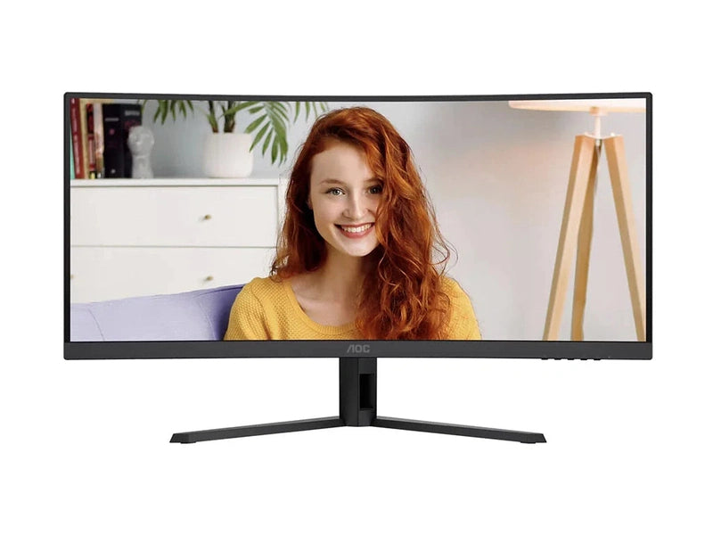 AOC 34" WQHD Curved Monitor 3440x1440 120Hz, 1ms MPRT, 1500R VA, 114.7% sRGB, HDMI 2.0 x 1, DisplayPort 1.4 x 1, VESA